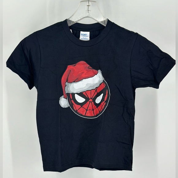 Marvel Christmas Spider-Man Santa Hat T-Shirt - Picture 1 of 4